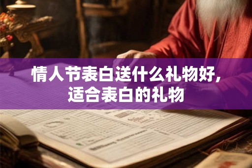 情人节表白送什么礼物好,适合表白的礼物