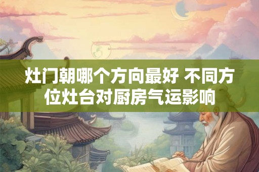 灶门朝哪个方向最好 不同方位灶台对厨房气运影响