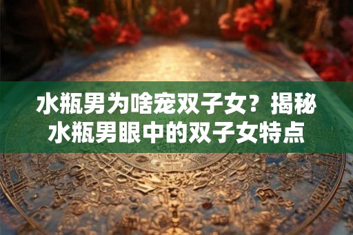水瓶男为啥宠双子女?揭秘水瓶男眼中的双子女特点 水瓶男为啥宠双子女?揭秘水瓶男眼中的双子女特点