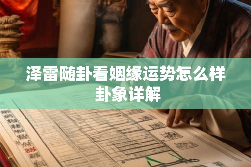 泽雷随卦看姻缘运势怎么样 卦象详解