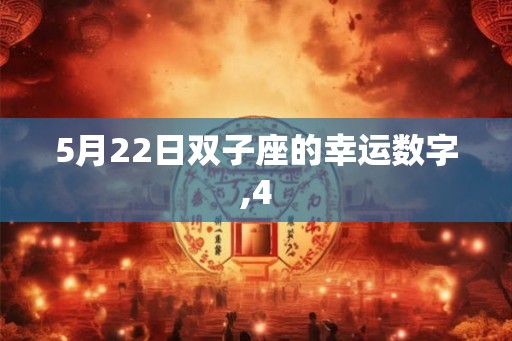 5月22日双子座的幸运数字,4