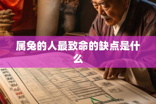 属兔的人最致命的缺点是什么