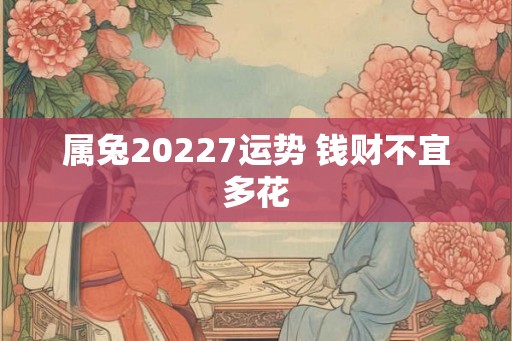 属兔20227运势 钱财不宜多花