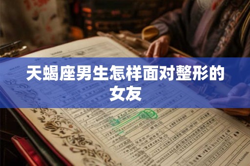 天蝎座男生怎样面对整形的女友