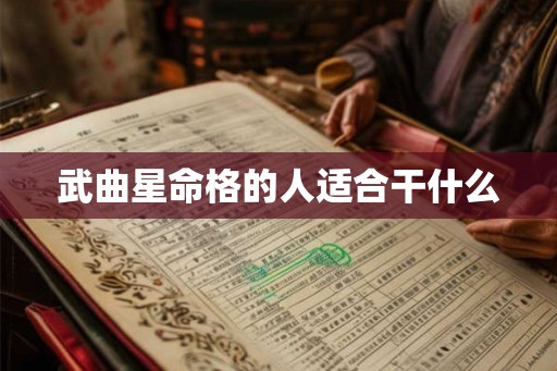 武曲星命格的人适合干什么