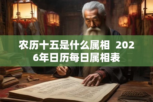 农历十五是什么属相  2026年日历每日属相表