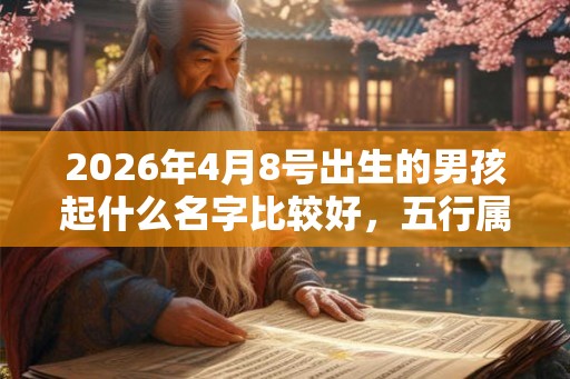 2026年4月8号出生的男孩起什么名字比较好，五行属什么