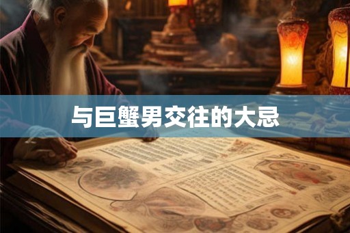与巨蟹男交往的大忌