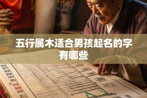 五行属木适合男孩起名的字有哪些