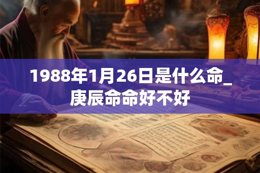 1988年1月26日是什么命_庚辰命命好不好