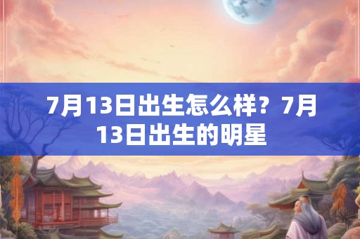7月13日出生怎么样？7月13日出生的明星