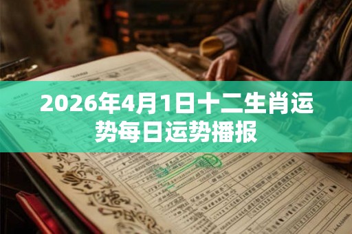 2026年4月1日十二生肖运势每日运势播报