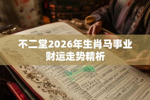 不二堂2026年生肖马事业财运走势精析
