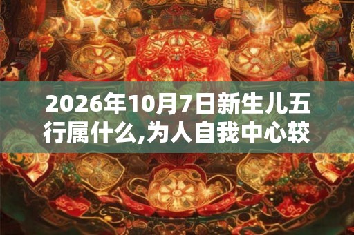 2026年10月7日新生儿五行属什么,为人自我中心较强 2026年10月7日新生儿五行属什么,为人自我中心较强