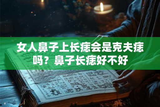 女人鼻子上长痣会是克夫痣吗？鼻子长痣好不好