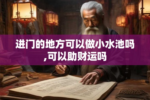 进门的地方可以做小水池吗,可以助财运吗