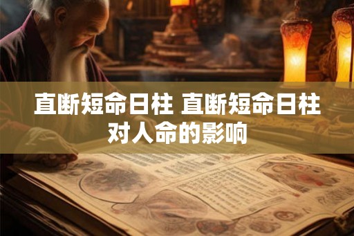 直断短命日柱 直断短命日柱对人命的影响 直断短命日柱 直断短命日柱对人命的影响
