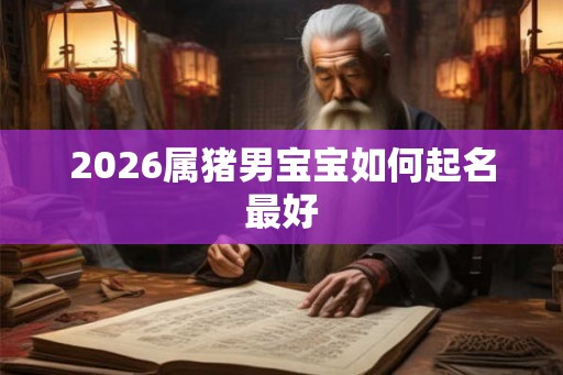 2026属猪男宝宝如何起名最好