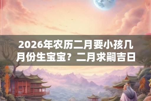 2026年农历二月要小孩几月份生宝宝？二月求嗣吉日大全