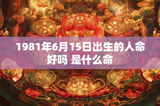 1981年6月15日出生的人命好吗 是什么命 1981年6月15日出生的人命好吗 是什么命