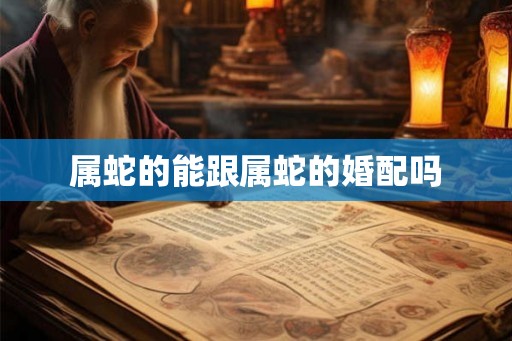 属蛇的能跟属蛇的婚配吗