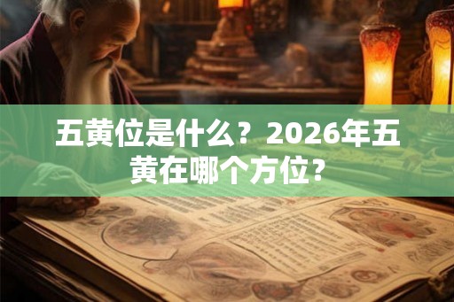 五黄位是什么？2026年五黄在哪个方位？