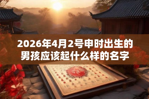 2026年4月2号申时出生的男孩应该起什么样的名字