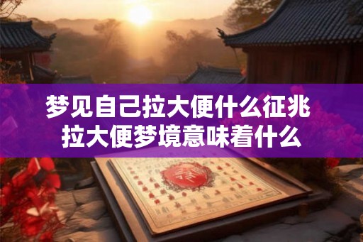 梦见自己拉大便什么征兆 拉大便梦境意味着什么
