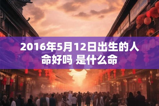 2016年5月12日出生的人命好吗 是什么命