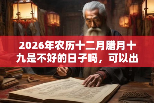 2026年农历十二月腊月十九是不好的日子吗，可以出行吗？