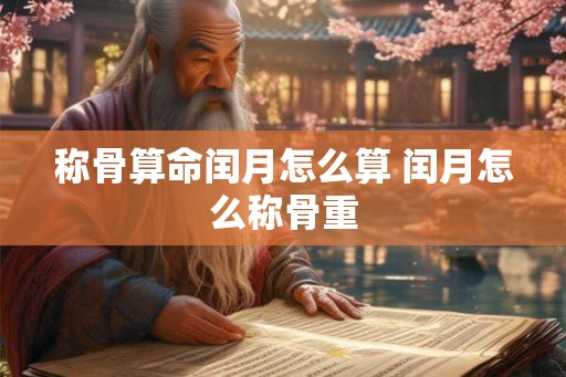 称骨算命闰月怎么算 闰月怎么称骨重