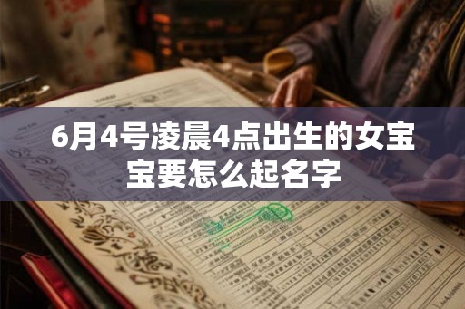 6月4号凌晨4点出生的女宝宝要怎么起名字