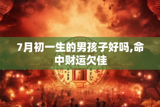 7月初一生的男孩子好吗,命中财运欠佳 7月初一生的男孩子好吗,命中财运欠佳