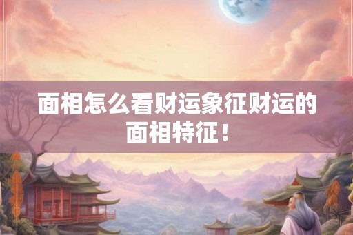 面相怎么看财运象征财运的面相特征！