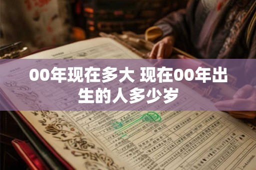 00年现在多大 现在00年出生的人多少岁