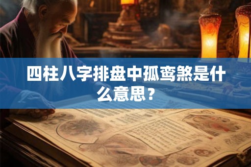 四柱八字排盘中孤鸾煞是什么意思？