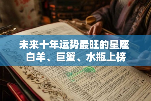 未来十年运势最旺的星座 白羊、巨蟹、水瓶上榜