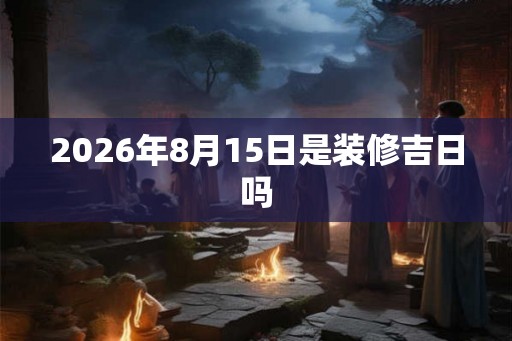 2026年8月15日是装修吉日吗