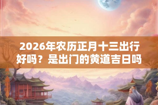 2026年农历正月十三出行好吗？是出门的黄道吉日吗