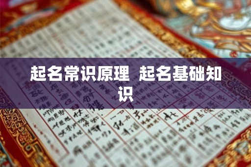 起名常识原理  起名基础知识