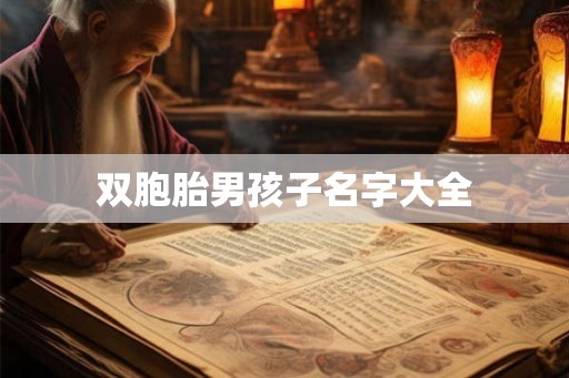 双胞胎男孩子名字大全