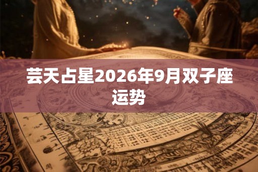 芸天占星2026年9月双子座运势