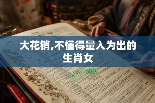 大花销,不懂得量入为出的生肖女