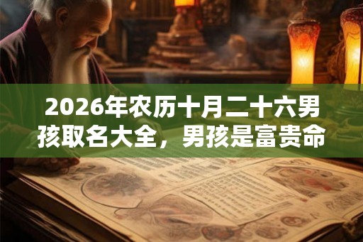 2026年农历十月二十六男孩取名大全，男孩是富贵命吗？