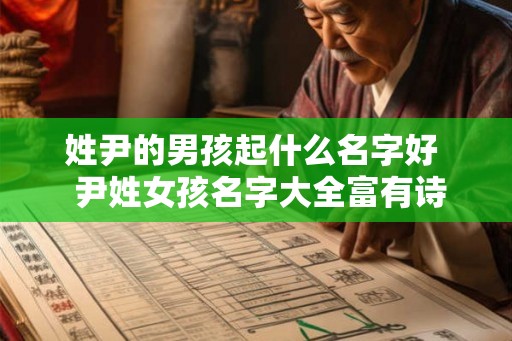 姓尹的男孩起什么名字好  尹姓女孩名字大全富有诗意