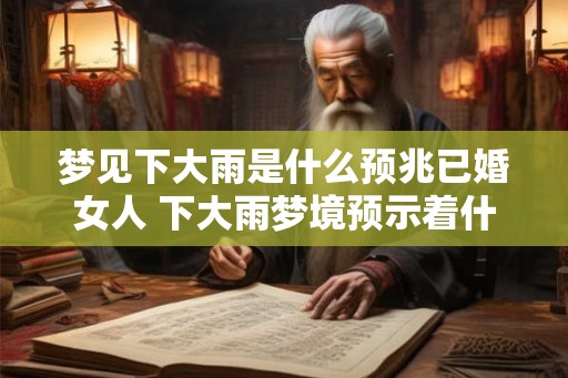 梦见下大雨是什么预兆已婚女人 下大雨梦境预示着什么对已婚女性
