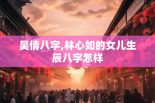 吴倩八字,林心如的女儿生辰八字怎样