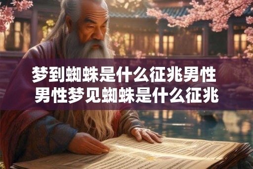 梦到蜘蛛是什么征兆男性 男性梦见蜘蛛是什么征兆