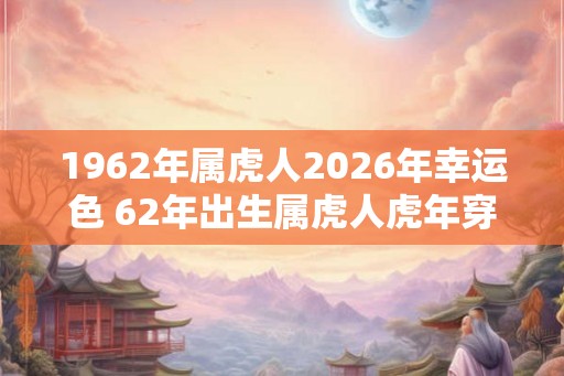 1962年属虎人2026年幸运色 62年出生属虎人虎年穿什么颜色衣服好
