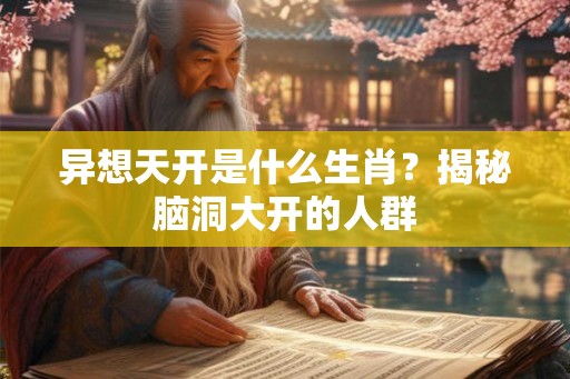 异想天开是什么生肖？揭秘脑洞大开的人群